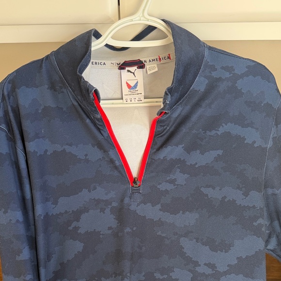 Puma Other - Team USA Golf - Puma x Volition Navy Camouflage Quarter-Zip Pullover